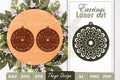 Snowflake Mandala Earrings SVG Bundle