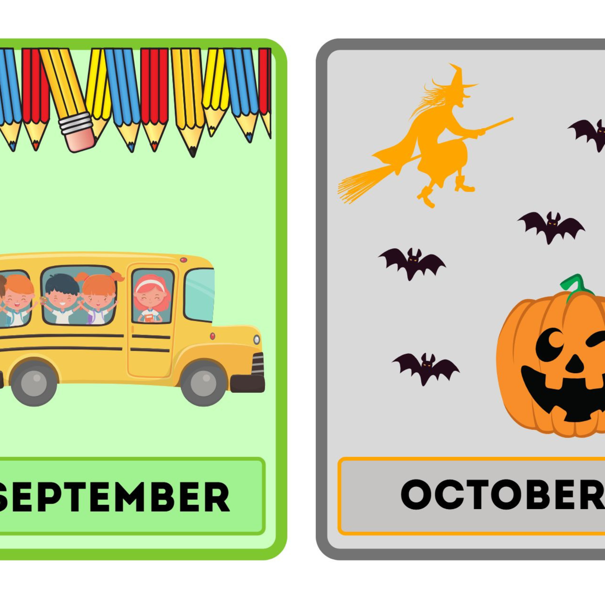 Months of the Year Flashcards