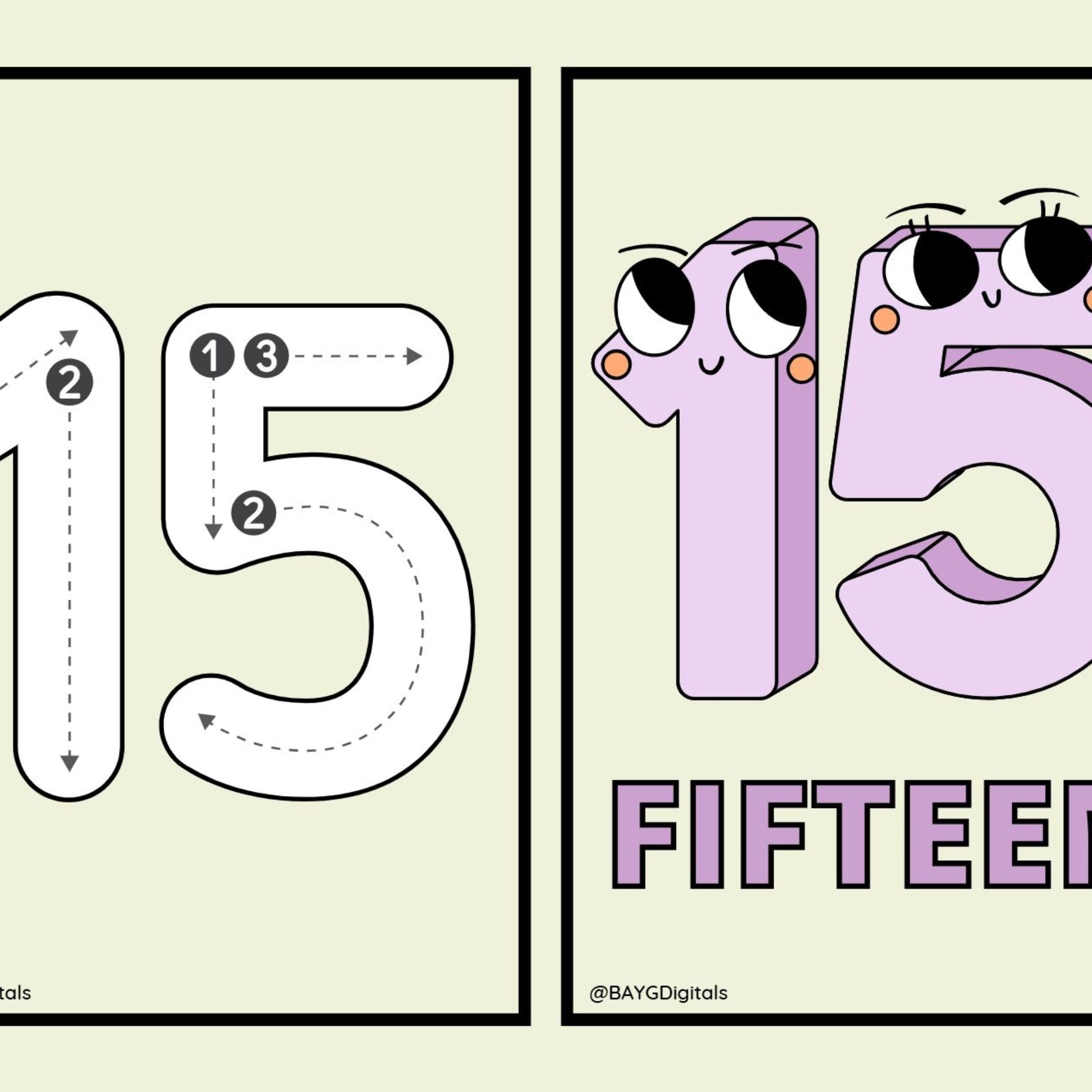 Number Tracing Flashcards 1 30