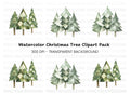 Geometric Christmas Trees Clipart Bundle
