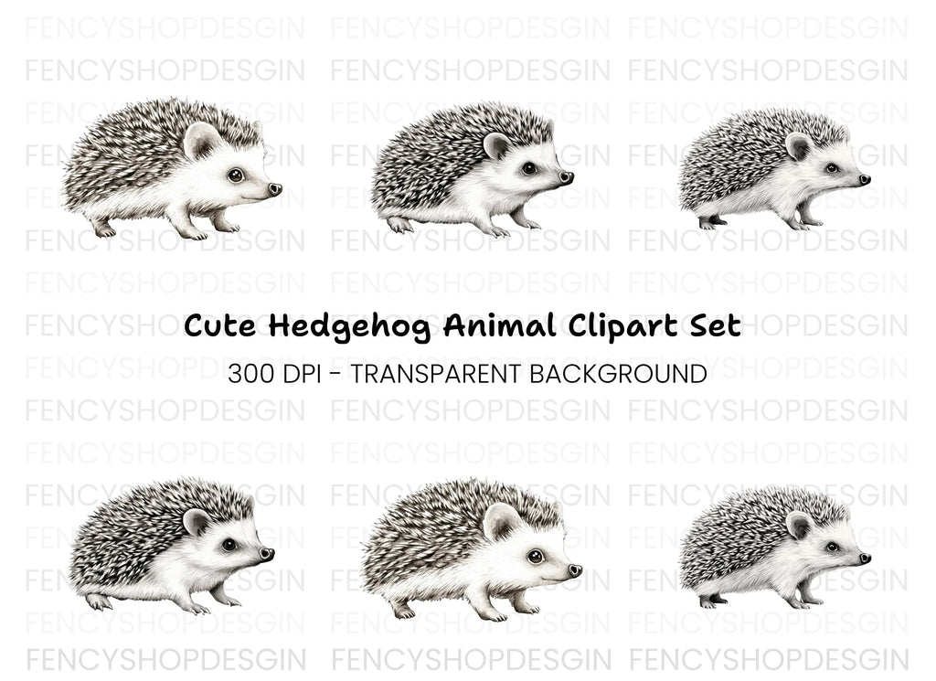 Cute Hedgehog Clipart Bundle