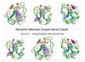 Romantic Mermaid and Merman Clipart Bundle