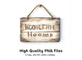 Hanging Wooden Signs Clipart Bundle