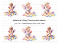 Sweet Cupid Babies with Candy Hearts Clipart Bundle