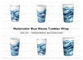 Blue Wave Tumblers Clipart Bundle