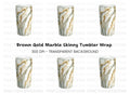 Brown Marble Tumbler Clipart Bundle
