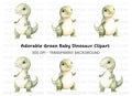 Standing Baby Dinosaur Clipart Bundle