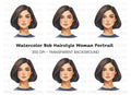 Bob Haircut Girl Clipart Bundle