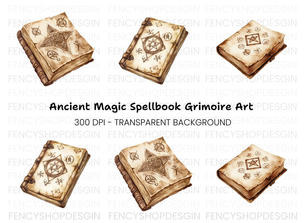 Mystical Grimoire Clipart Bundle