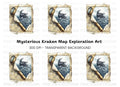 Sea Monster Map Adventure Clipart Bundle