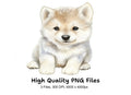 Adorable Baby Wolf Clipart Bundle