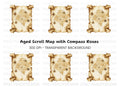 Vintage Treasure Map Clipart Bundle