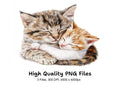 Cute Sleeping Kittens Clipart Bundle