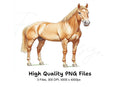 Majestic Palomino Horse Clipart Bundle