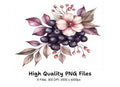 Berry Floral Clipart Bundle