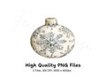 Snowflake Christmas Ornaments Clipart Bundle