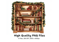 Festive Holiday Bookcase Clipart Bundle