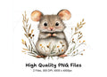 Adorable Field Mouse Clipart Bundle