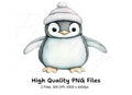 Cute Baby Penguin Winter Clipart Bundle