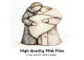Cozy Couple Winter Hug Clipart Bundle