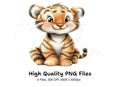 Adorable Baby Tiger Clipart Bundle