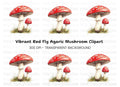 Fly Agaric Mushrooms Clipart Bundle