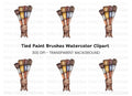 Tied Rustic Paint Brushes Clipart Bundle