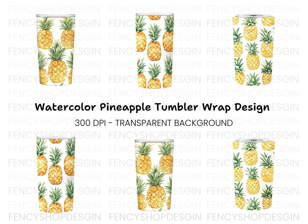 Pineapple Tumbler Clipart Bundle