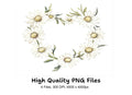 Charming Daisy Wreaths Clipart Bundle