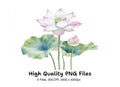 Elegant Lotus Flower Clipart Bundle