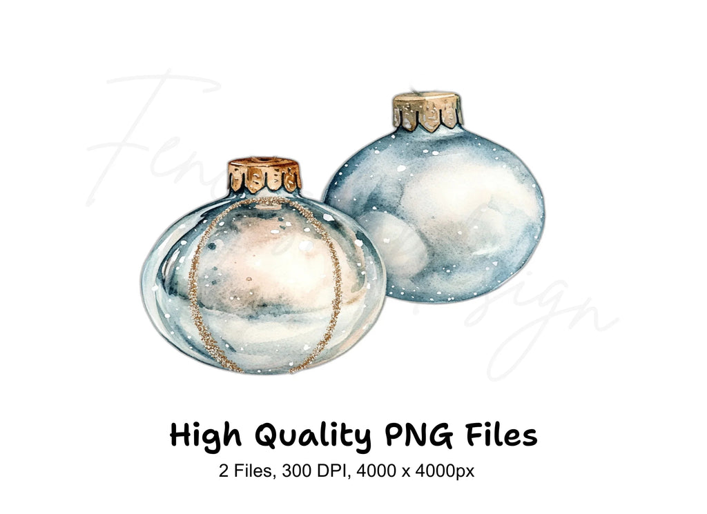 Christmas Ornaments Clipart Bundle