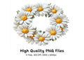 Daisy Wreath Clipart Bundle