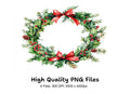 Christmas Wreaths Clipart Bundle