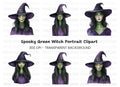 Mysterious Witch Portraits Clipart Bundle