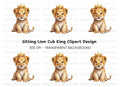 Adorable Lion King Cubs Clipart Bundle