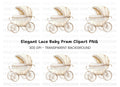 Vintage Baby Pram Clipart Bundle
