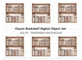 Bookshelf Illustration Clipart Bundle