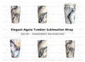 Abstract Swirl Marble Tumbler Clipart Bundle