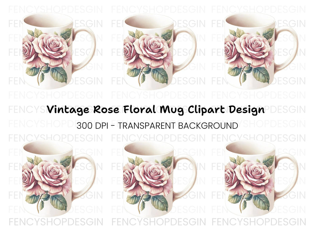 Romantic Rose Bouquet Clipart Bundle