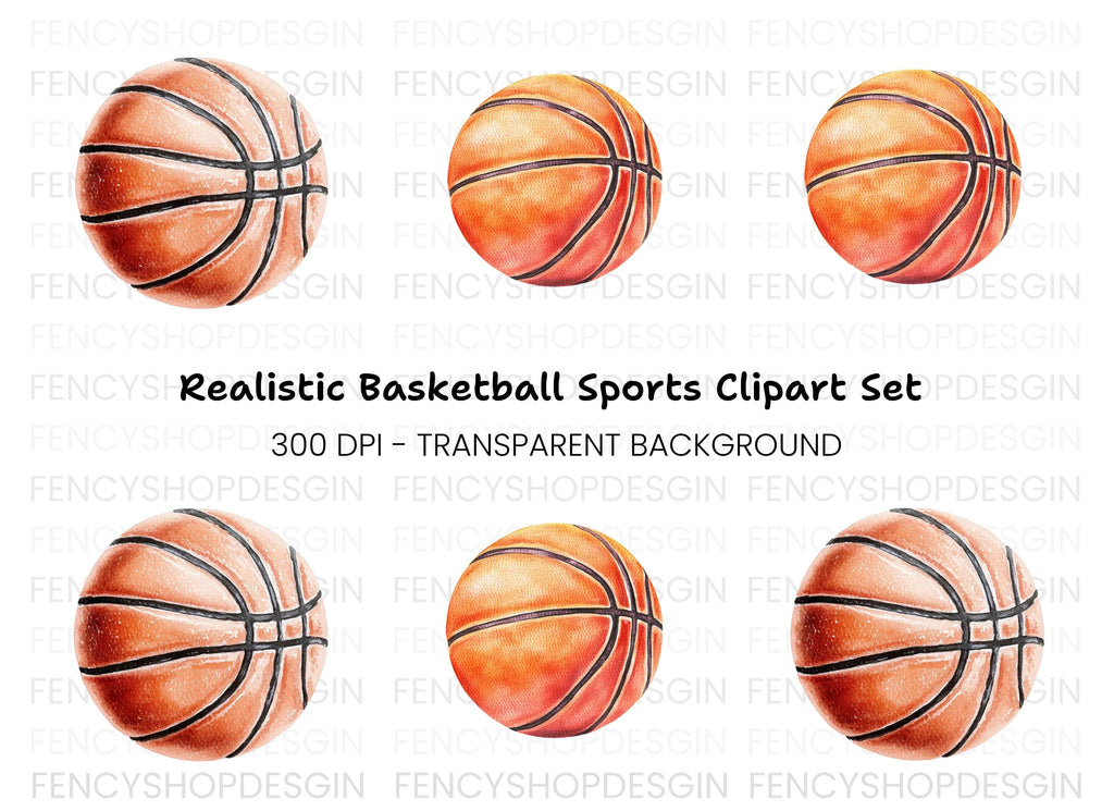 Dynamic Basketball Elements Clipart Bundle