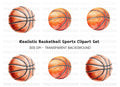 Dynamic Basketball Elements Clipart Bundle