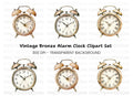 Vintage Alarm Clock Clipart Bundle