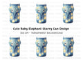 Cute Elephant in Starry Night Clipart Bundle