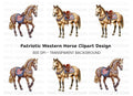 Patriotic Horse Clipart Bundle