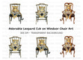 Leopard in Chair Clipart Bundle