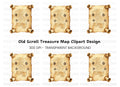 Vintage Treasure Map Clipart Bundle