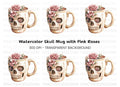 Floral Skull Cup Clipart Bundle