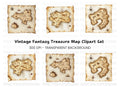 Fantasy World Map Clipart Bundle