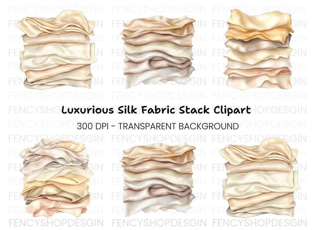 Stacked Fabric Clipart Bundle