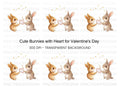 Adorable Bunny Love Clipart Bundle
